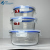 3 Piece Round Glass Food Storage Containers