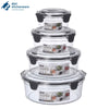 4-Piece Airtight Acrylic Food Storage Container Set