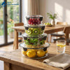 4-Piece Airtight Acrylic Food Storage Container Set