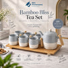 Bamboo Bliss Ceramic Tea Set