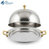 Hammered Stainless Steel BBQ Platter