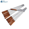 BBQ Skewers Wooden Handle (12pcs Set) + Free Knife
