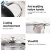 Laser Coated Shallow Cooking Pot with Glass Lid