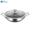 Laser Coated Karahi with Glass Lid