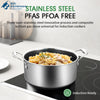 Laser Coated Deep Cooking Pot with Glass Lid