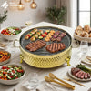 Golden Round Stainless Steel Grill