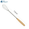 Mini Stainless Steel Spring Whisk with Wooden Handle - image 2