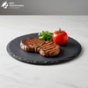 Black Stone Serving Plate Round