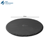 Black Stone Serving Plate Round