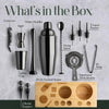 Stainless Steel Black Cocktail Shaker Set - image 3
