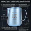 Barista Space Blue Titanium Milk Frothing Pitcher 600ml