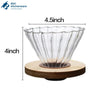 Glass Dripper with Bamboo Base