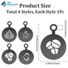 Stainless Steel Coffee Latte Art Stencils (Pack of 4) — BGC Kitchenware