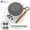 Stainless Steel Coffee Latte Art Stencils (Pack of 4) — BGC Kitchenware